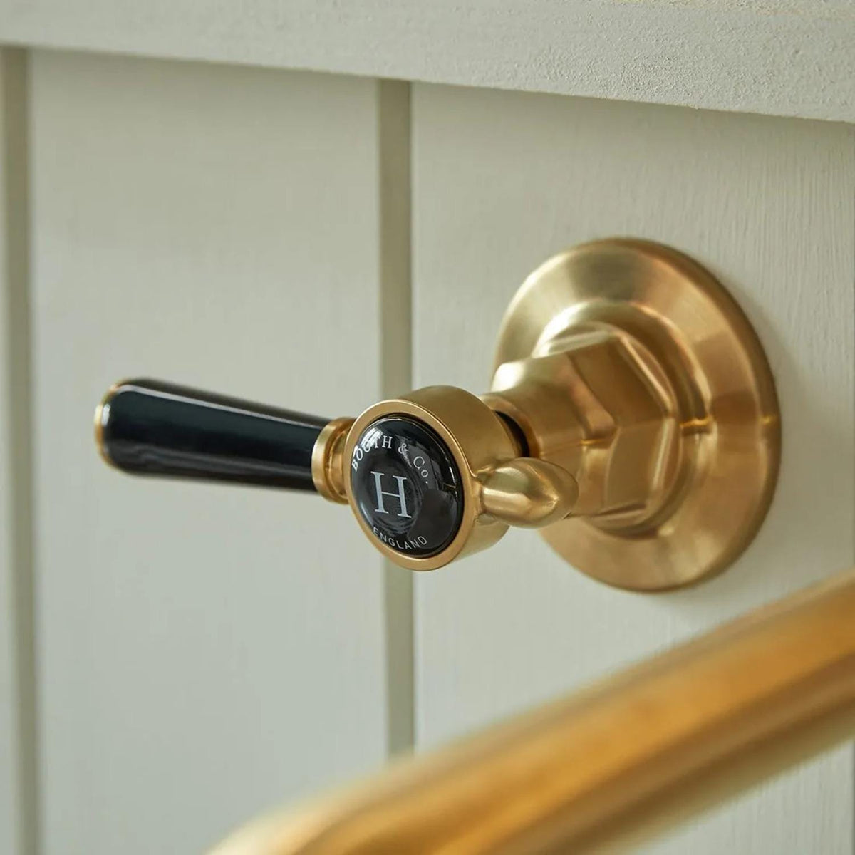 Vado Wall Mounted Basin Tap Booth & Co. Axbridge Wall Mounted Basin Mixer Tap with Lever Handles