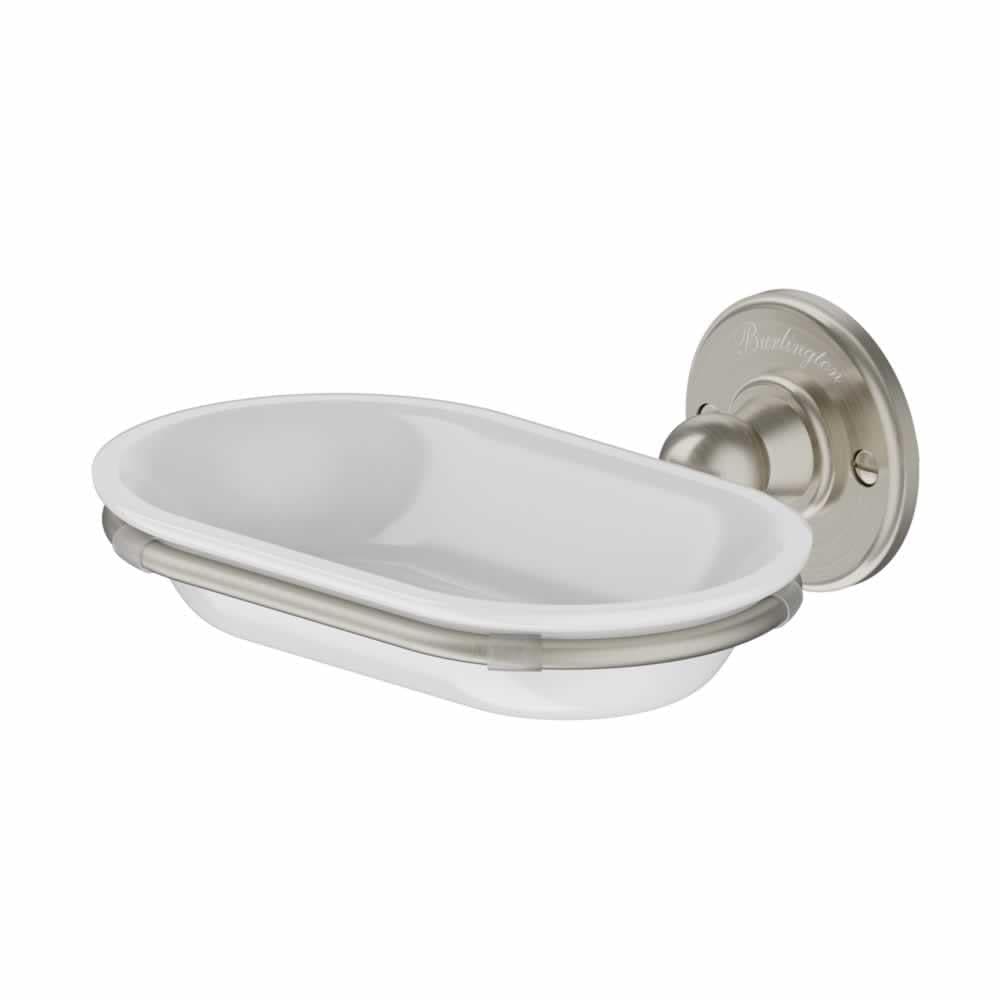 Burlington Soap Dish Brushed Nickel Burlington Traditional Wall Mounted Soap Dish