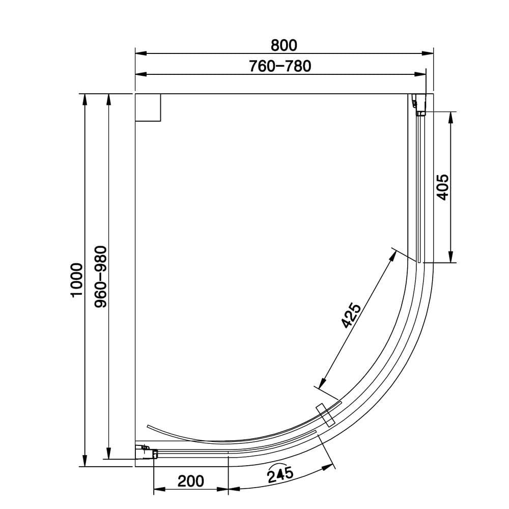 Eastbrook Vantage 2000 Quadrant Shower Enclosure