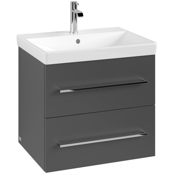 Villeroy & Boch Avento Wall Hung Vanity Unit 580mm Two Drawers with Basin