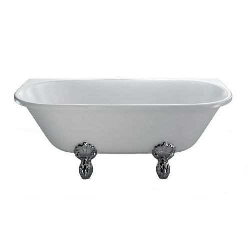 Burlington Avantgarde Back To Wall Traditional Bath in Gloss White