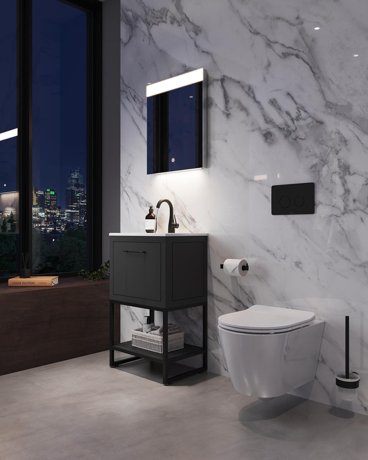 Saneux Wall Hung Toilet Saneux Uni Wall Hung Rimless Toilet with Soft Close Seat - 66076S