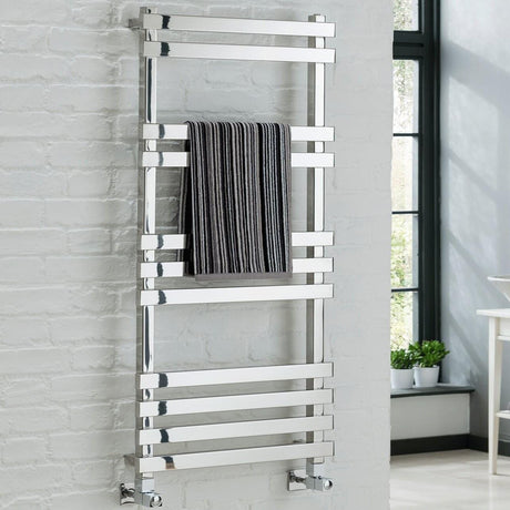 Vogue Designer Towel Radiator Vogue Gallant Straight Designer Towel Radiator in Polished Stainless Steel