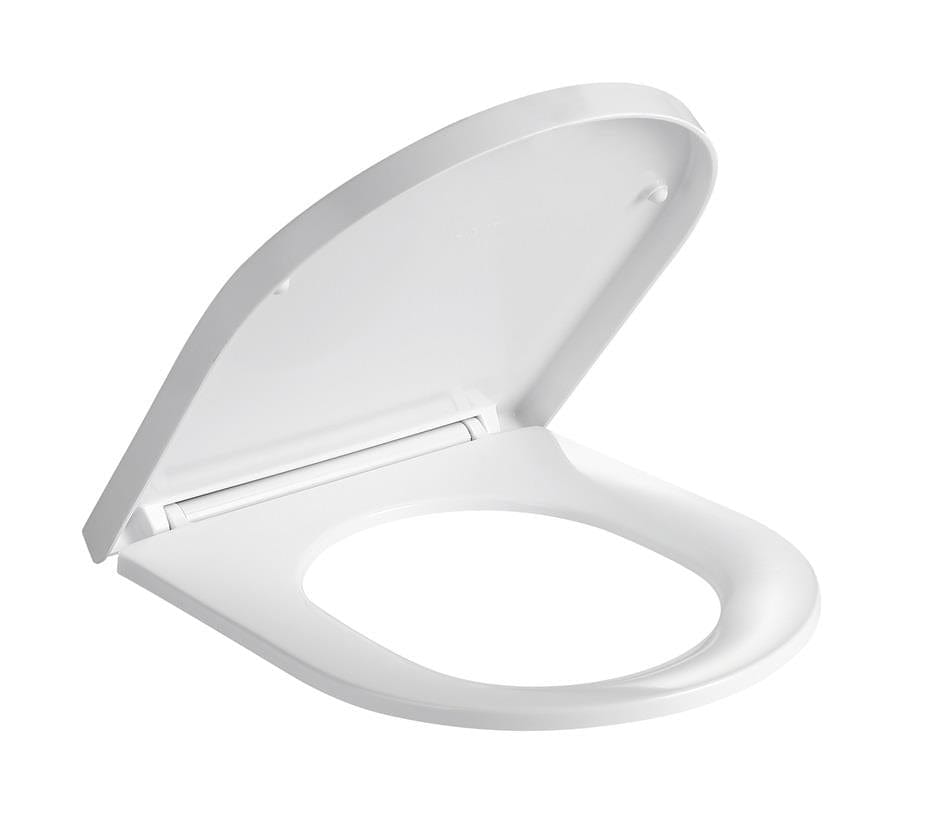 Aquarius Toilet Seat Aquarius Premium D-Shape Soft Close Toilet Seat in White