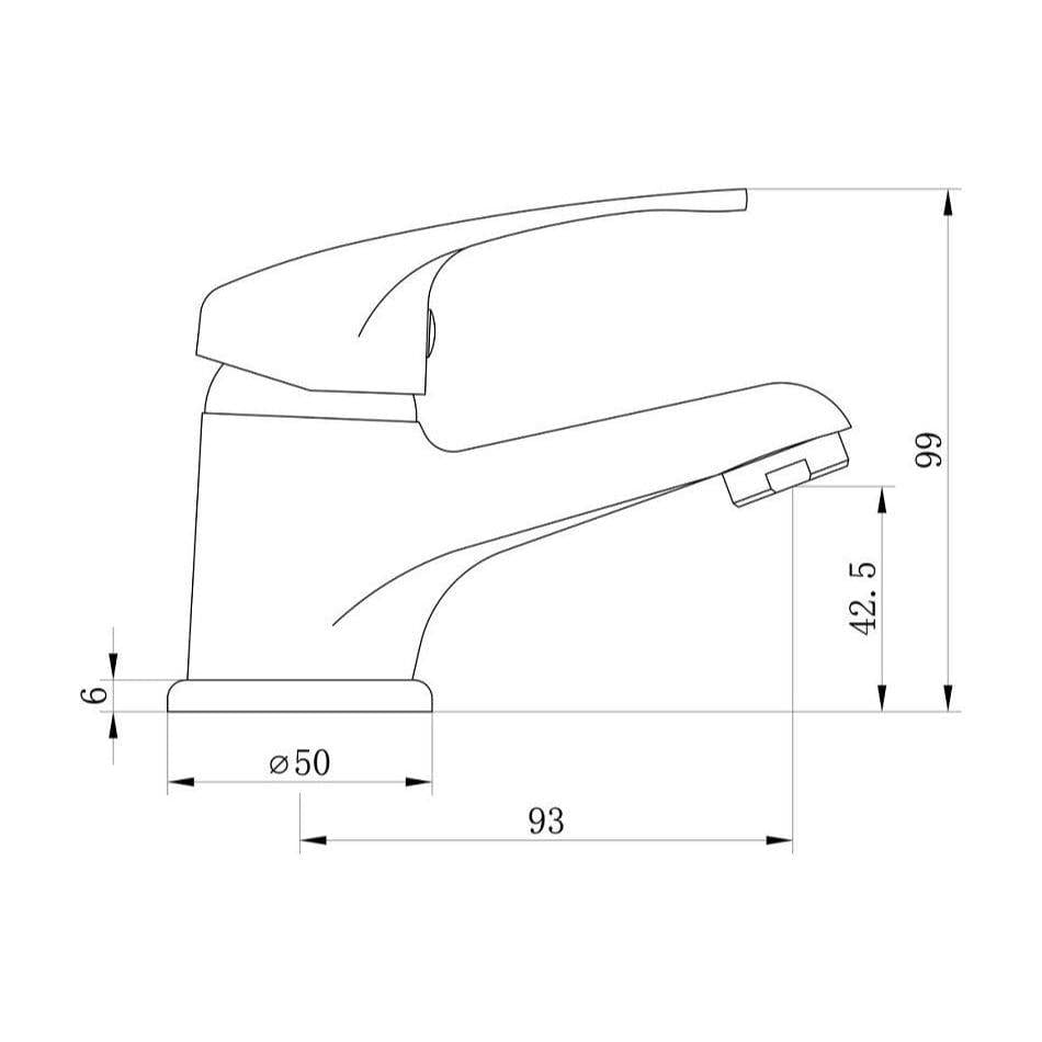 Aquarius Cloakroom Tap Aquarius QualEco Cloakroom Basin Mixer Tap with Waste in Chrome