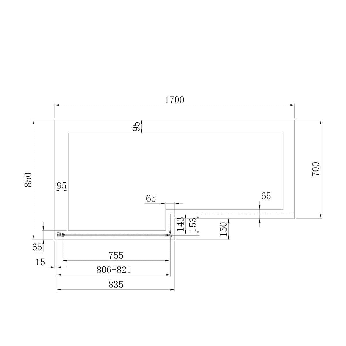 Eastbrook Bath Screen Eastbrook L Shaped Bath Screen