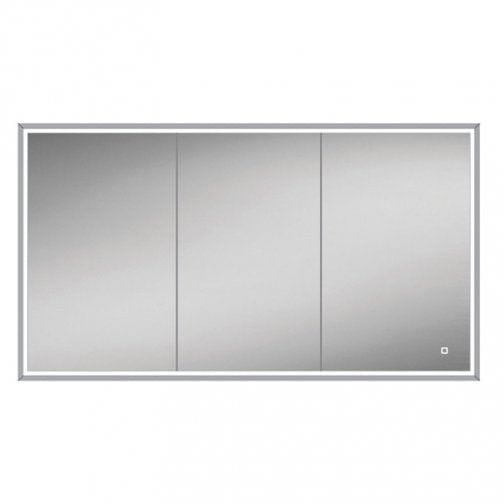 HiB Mirrored Cabinet 1200 x 700mm / Aluminium HiB Vanquish LED Illuminated Recessed Cabinet