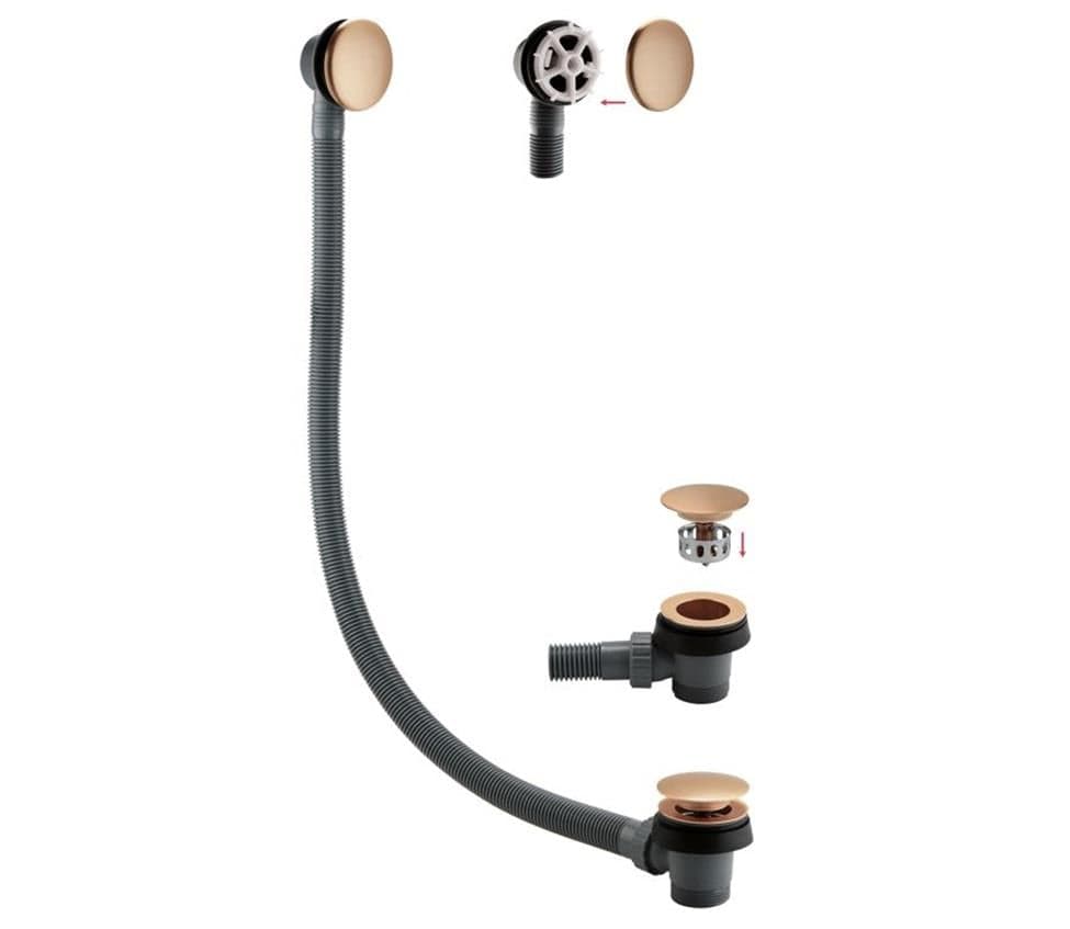 Aquarius Bath Waste Brushed Bronze Aquarius Zanelli Click Clack Bath Waste and Overflow