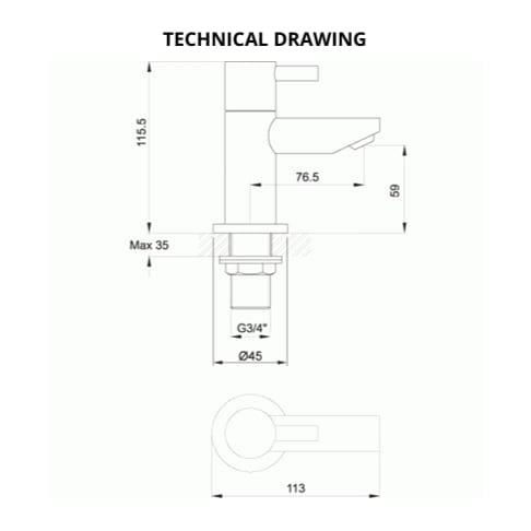 Imex Pillar Bath Tap Imex Ivo Bath Pillar Taps (Pair) in Chrome