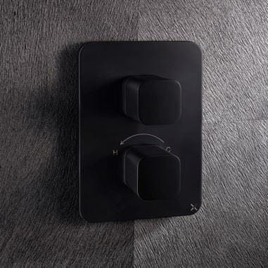 Crosswater Concealed Shower Valve Matt Black Crosswater Glide II Crossbox 3 Outlet Trimset
