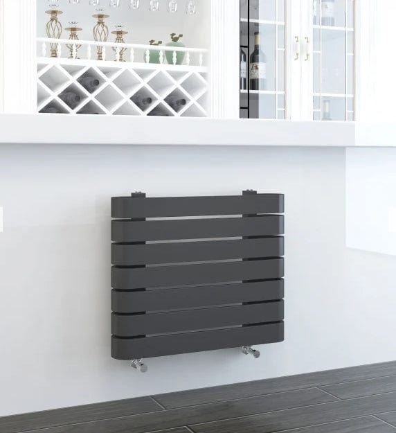 KRAD Panel Radiator K-RAD Denver Straight Horizontal Designer Radiator in Textured Grey