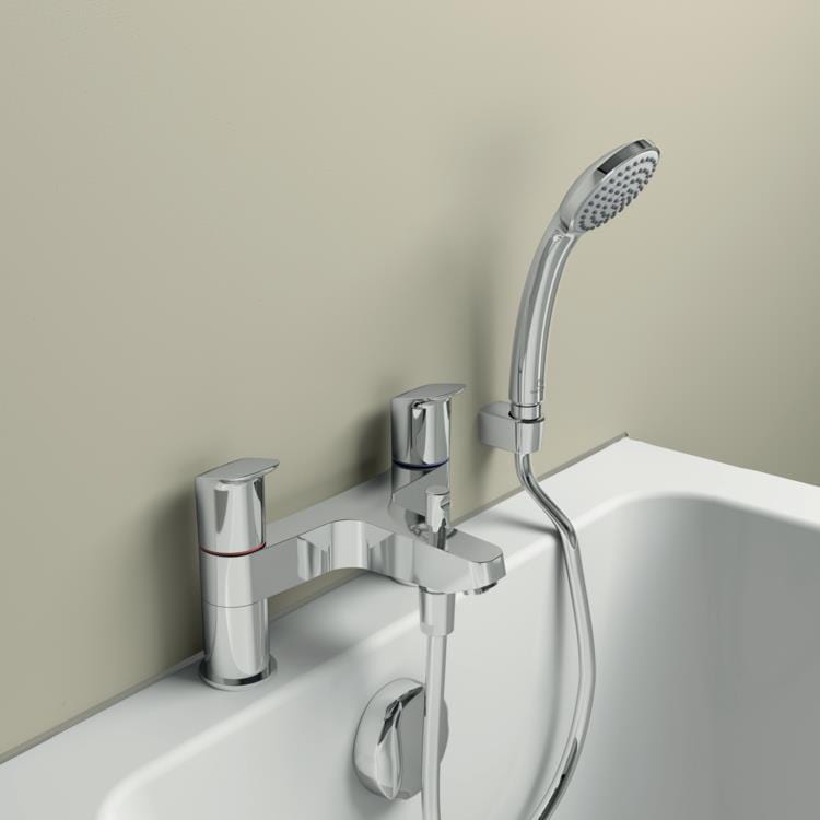 Ideal Standard Bath Shower Mixer Ideal Standard Ceraflex Two Hole Dual Control Bath Shower Mixer Tap in Chrome