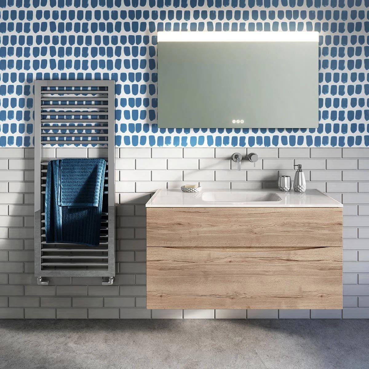 Crosswater Wall Mounted Vanity Unit Crosswater Glide II 2 Drawer Vanity Unit with Basin