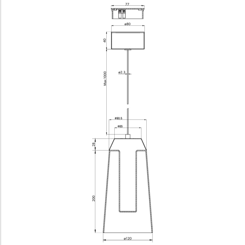UK Bathroom Store Bathroom Lighting HiB Rise Pendant Light