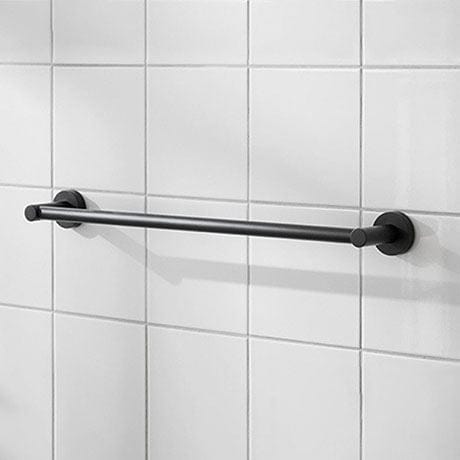 Miller Towel Rails and Rings Matt Black / 495mm Miller Bond Towel Rail