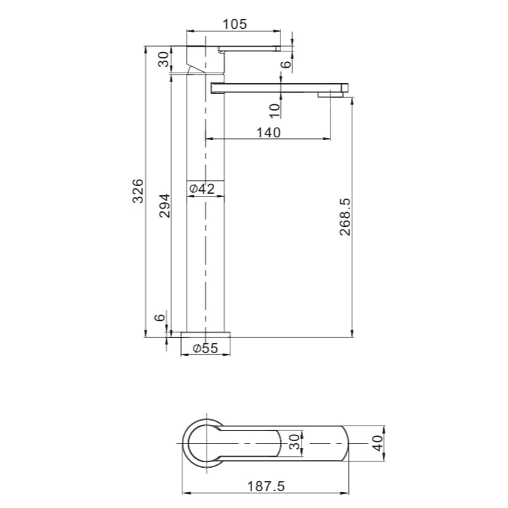 Crosswater Mono Basin Tap Crosswater Wisp Tall Mono Basin Mixer Tap