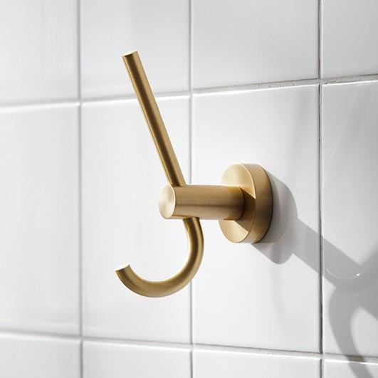 Miller Robe Hook Brushed Brass Miller Bond Double Robe Hook