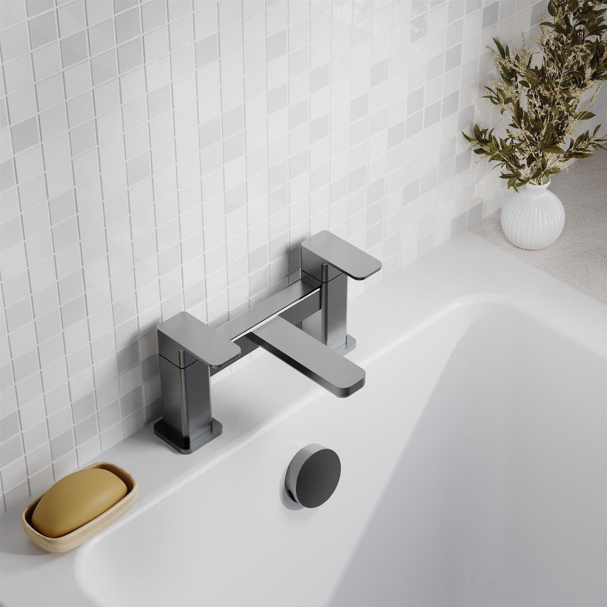 Aquarius Bathrooms Bath Mixer Aquarius Tetra 2-Hole Deck Mounted Bath Mixer Tap