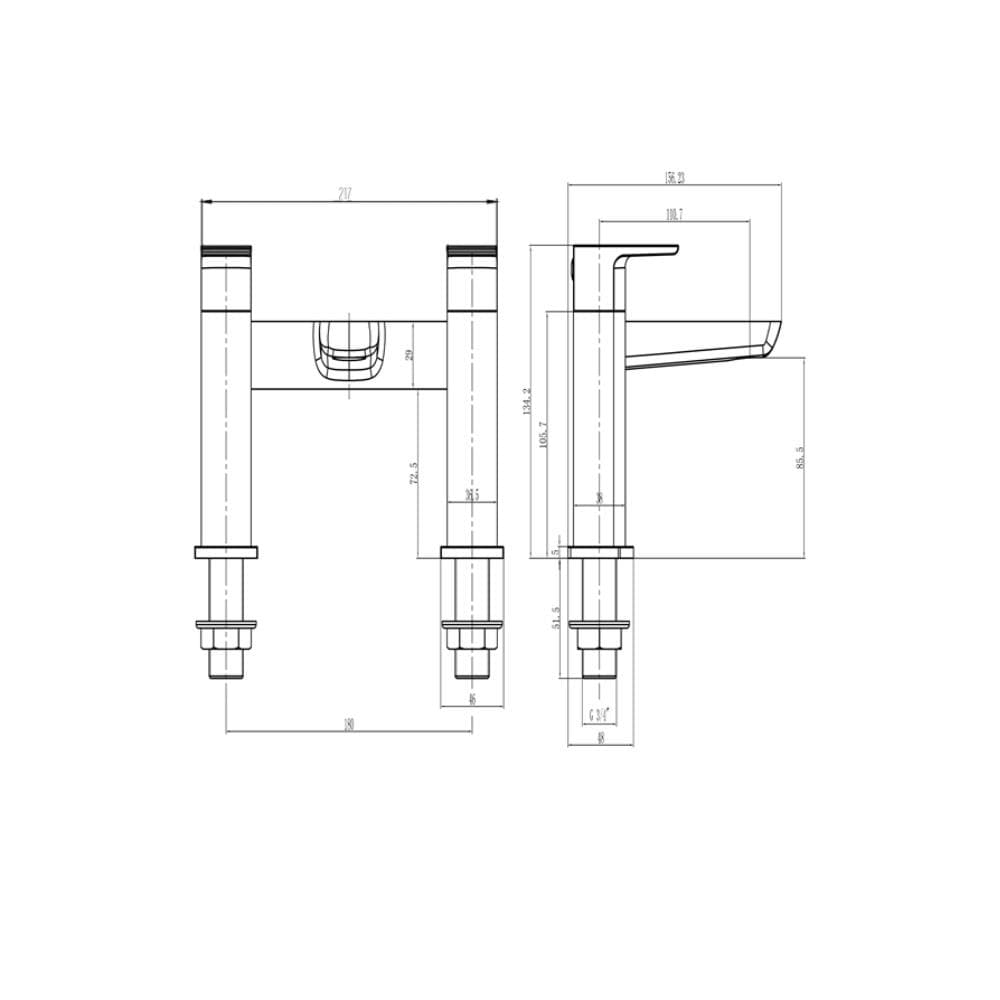 Aquarius Bathrooms Bath Mixer Aquarius Hydro Bath Filler Tap