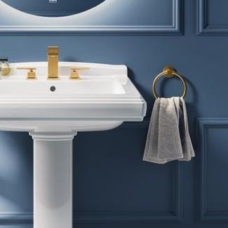 Villeroy & Boch Towel Rails and Rings Brushed Gold Villeroy & Boch Elements - Tender Towel Ring