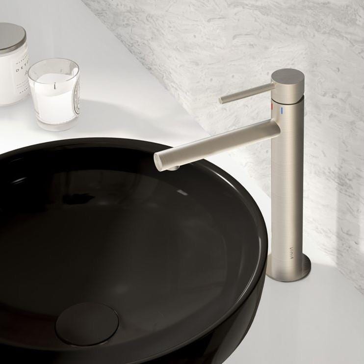 VitrA Tall Basin Tap Brushed Nickel VitrA Origin Tall Basin Mixer Tap