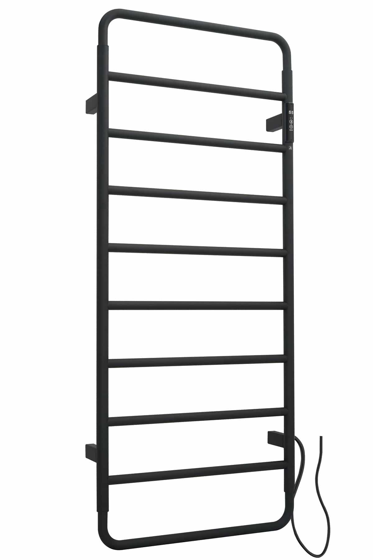 JTP Designer Towel Radiator 1130 x 475 / Matt Black JTP AERO Designer Vertical Heated Towel Rail - Electric Only