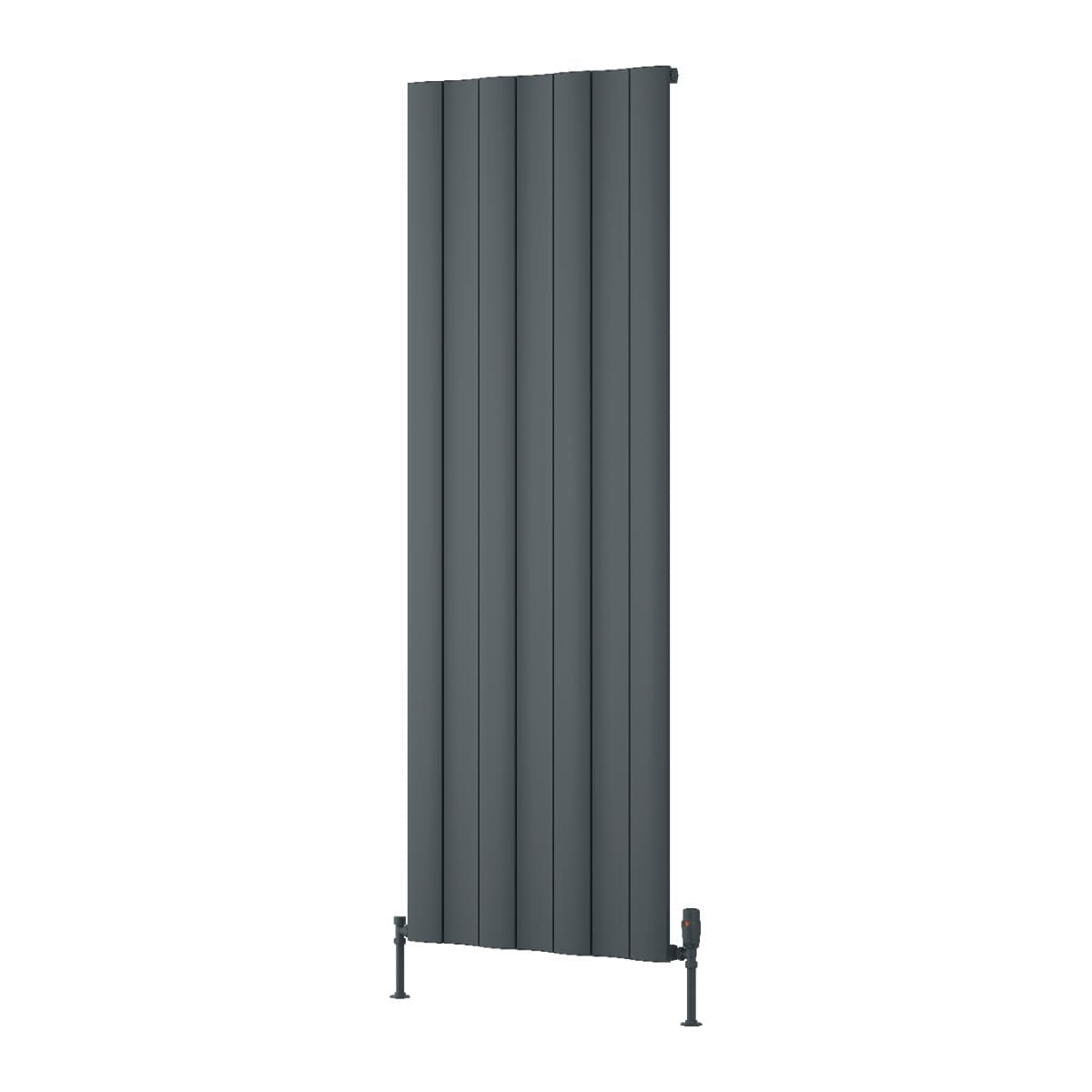 Reina Panel Radiator 1800 x 660mm / Anthracite Reina Gio Aluminium Vertical Single Panel Central Heating Radiator