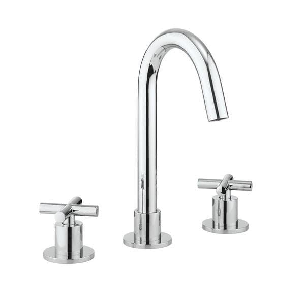 Crosswater 3 Tap Hole Basin Set Chrome Crosswater MPRO Crosshead 3 Hole Basin Mixer Tap