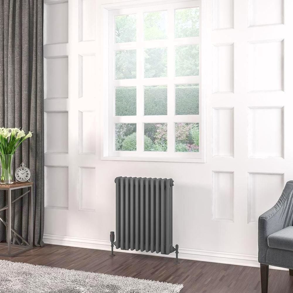 Eastbrook 600 x 518 / Electric Only Eastbrook Rivassa Traditional 3 Column Radiator in Matt Anthracite