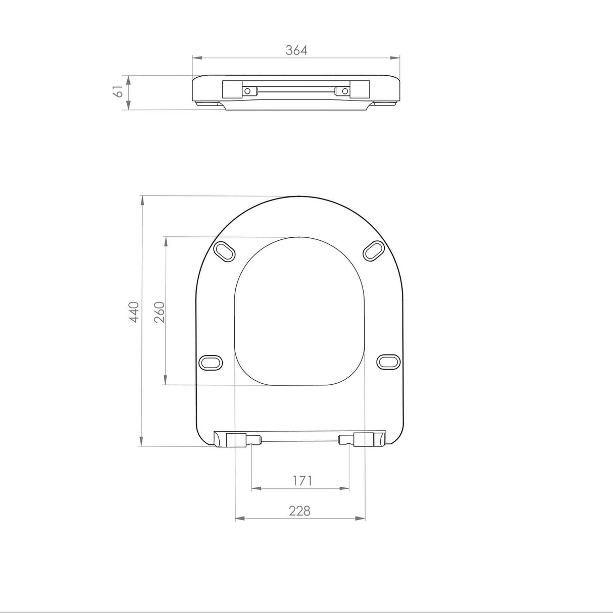 Saneux Toilet Seat Saneux Uni Slimline Soft Close Seat in White (For Uni Wall Hung Toilet)