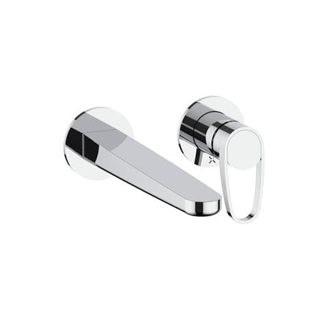 Crosswater Wall Mounted Basin Tap Chrome Crosswater Lazo 2 Hole Wall Mounted Basin Mixer Tap