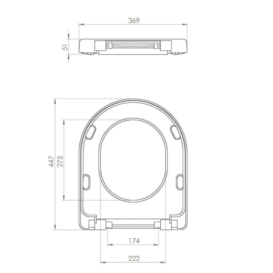 Saneux Toilet Seat Saneux Uni Wrapover Soft Close, Quick Release Toilet Seat