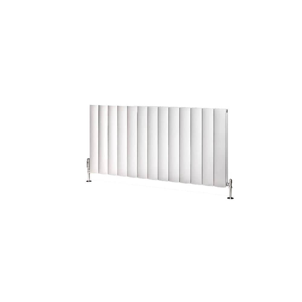 Eastbrook Panel Radiator Eastbrook Guardia Straight Horizontal Aluminium in Matt White