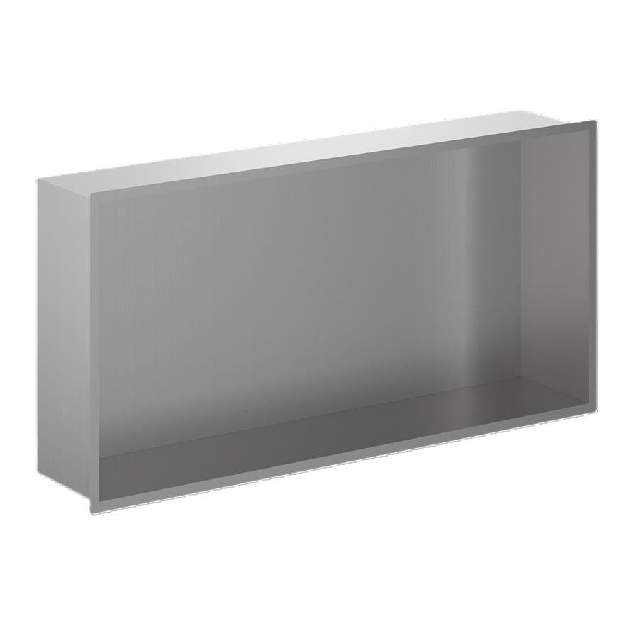 Crosswater Shelf Brushed Stainless Steel Crosswater Rectangular Shower Niche - 610 x 305mm