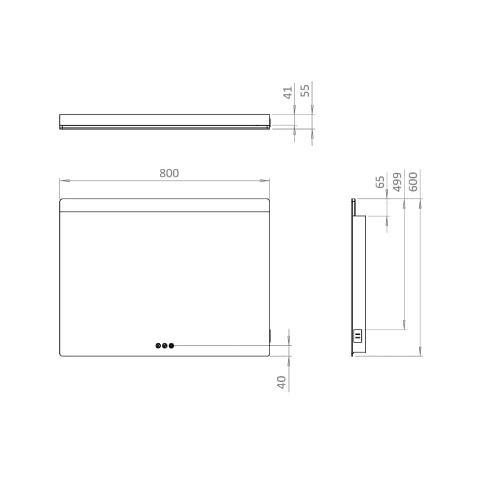 Crosswater Illuminated Mirror Crosswater Glide II LED Illuminated Mirror