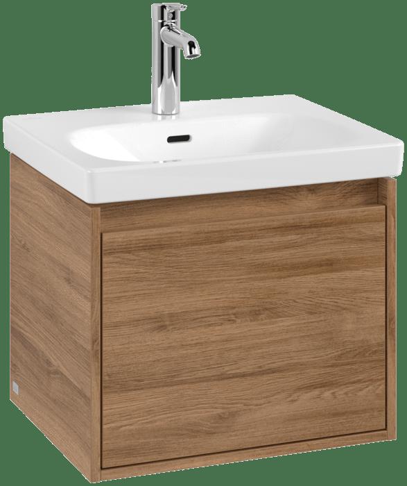 Villeroy & Boch Wall Mounted Vanity Unit Villeroy & Boch Skyla Wall Mounted 500mm One Drawer Vanity Unit with Basin