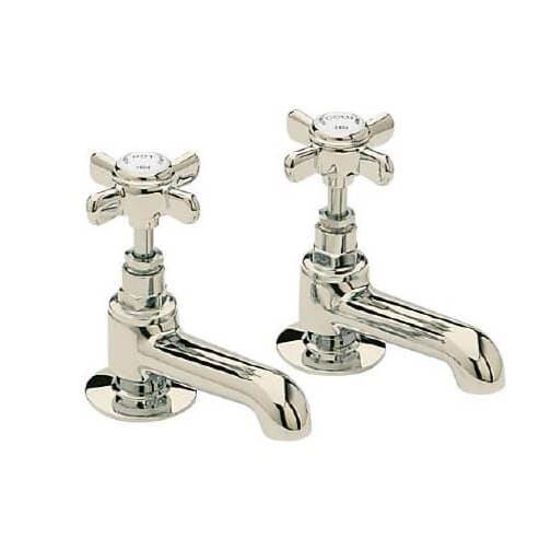 Heritage Pillar Basin Tap Vintage Gold Heritage Dawlish Basin Pillar Taps (Pair)