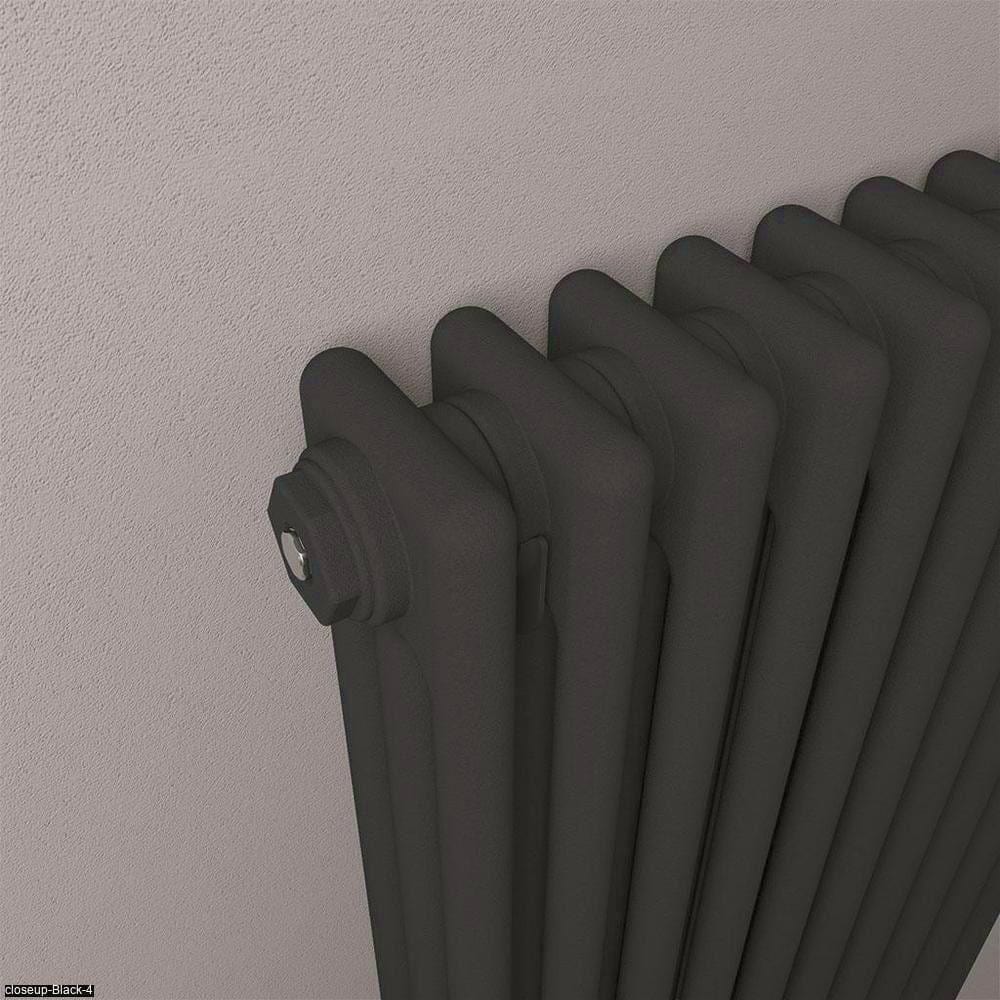 Eastbrook Rivassa Traditional 3 Column Radiator in Matt Black