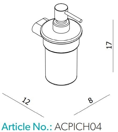 HIB Soap Dispenser HIB Pico Wall Mounted Soap Dispenser in Chrome