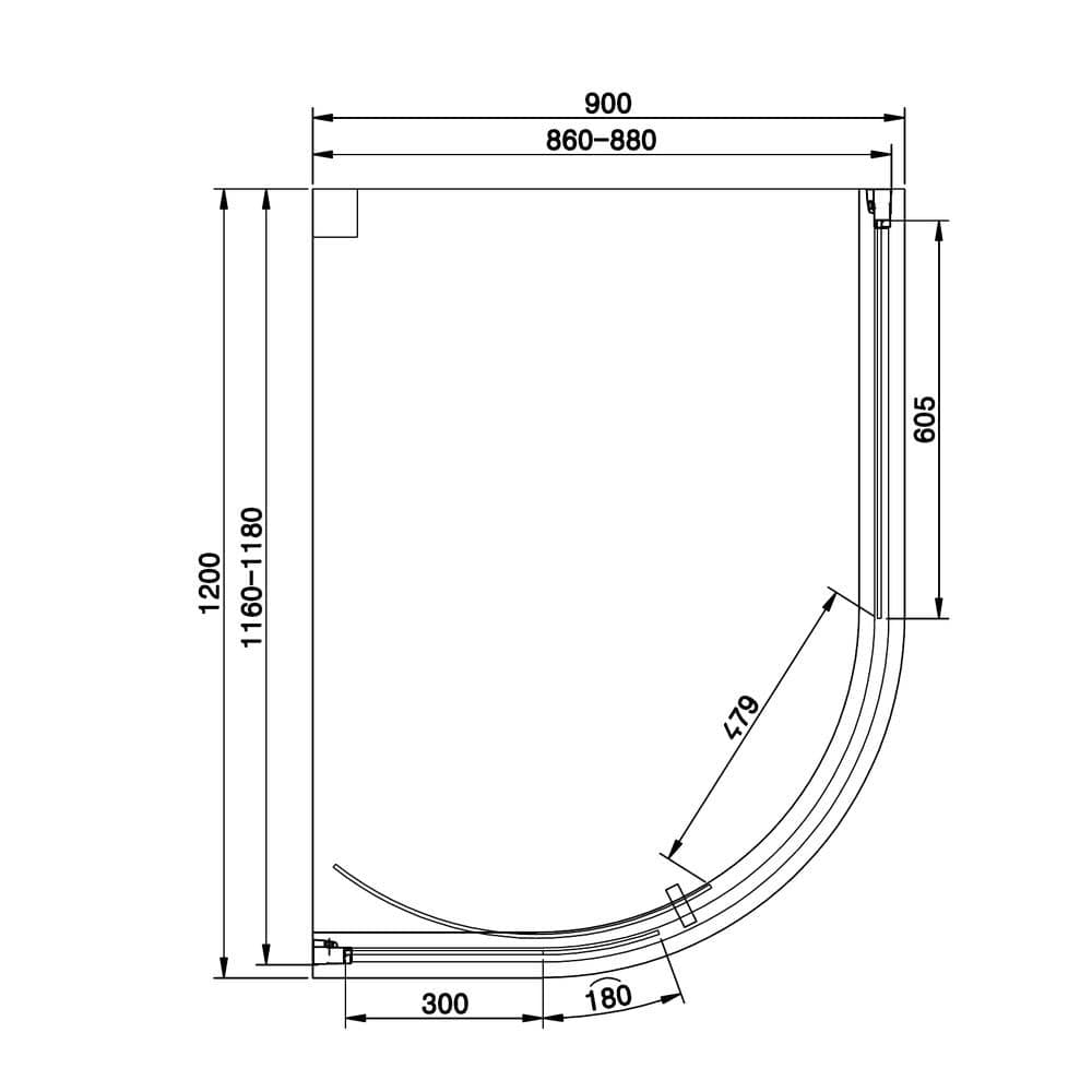 Eastbrook Vantage 2000 Quadrant Shower Enclosure