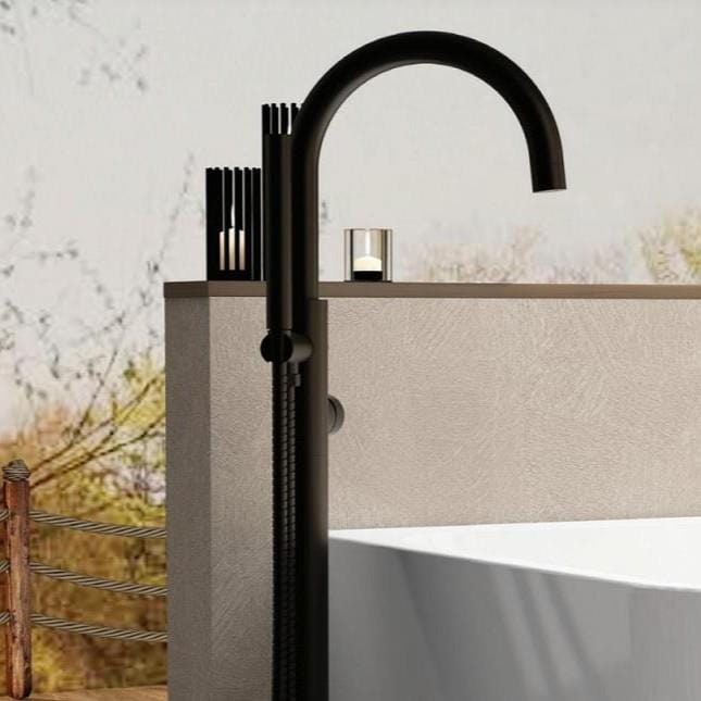 Imex Freestanding Bath Filler Imex Ravine Floor Standing Bath Shower Mixer with Hose and Handset