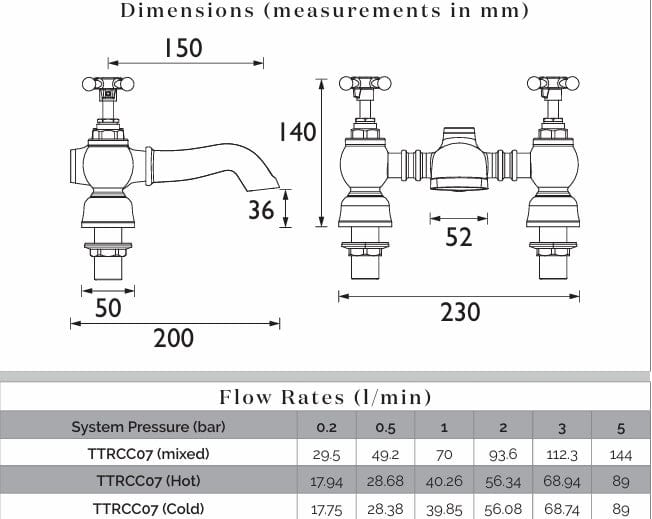 Heritage Bath Mixer Heritage Trinity Bath Filler Tap in Chrome