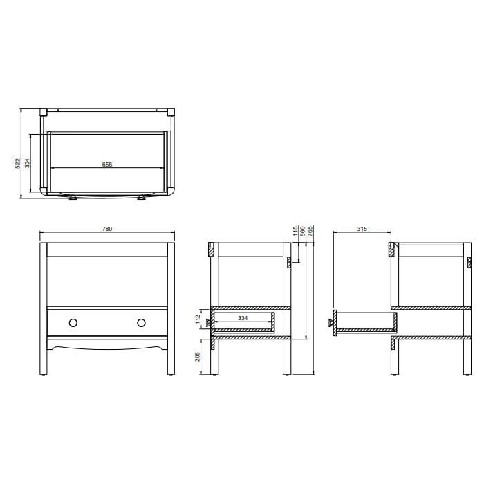 Burlington Floor Standing Vanity Unit Burlington Guild Floor Standing 850mm Vanity Unit with Worktop