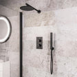 Aquarius Concealed Shower Set Matt Black Aquarius Modern Round Shower Bundle