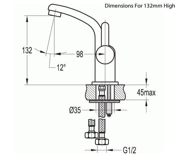 Flova Cloakroom Tap Flova Essence Cloakroom Basin Mixer Tap with Clicker Waste in Diamond Chrome