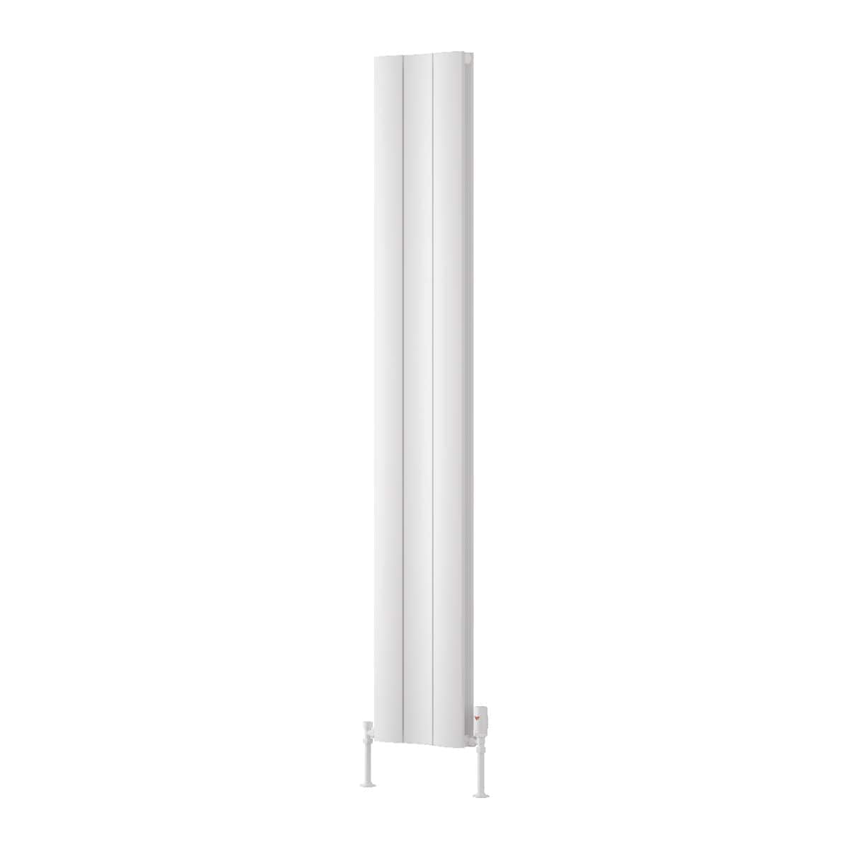 Reina Panel Radiator 1800 x 280mm / White Reina Gio Aluminium Vertical Double Panel Central Heating Radiator