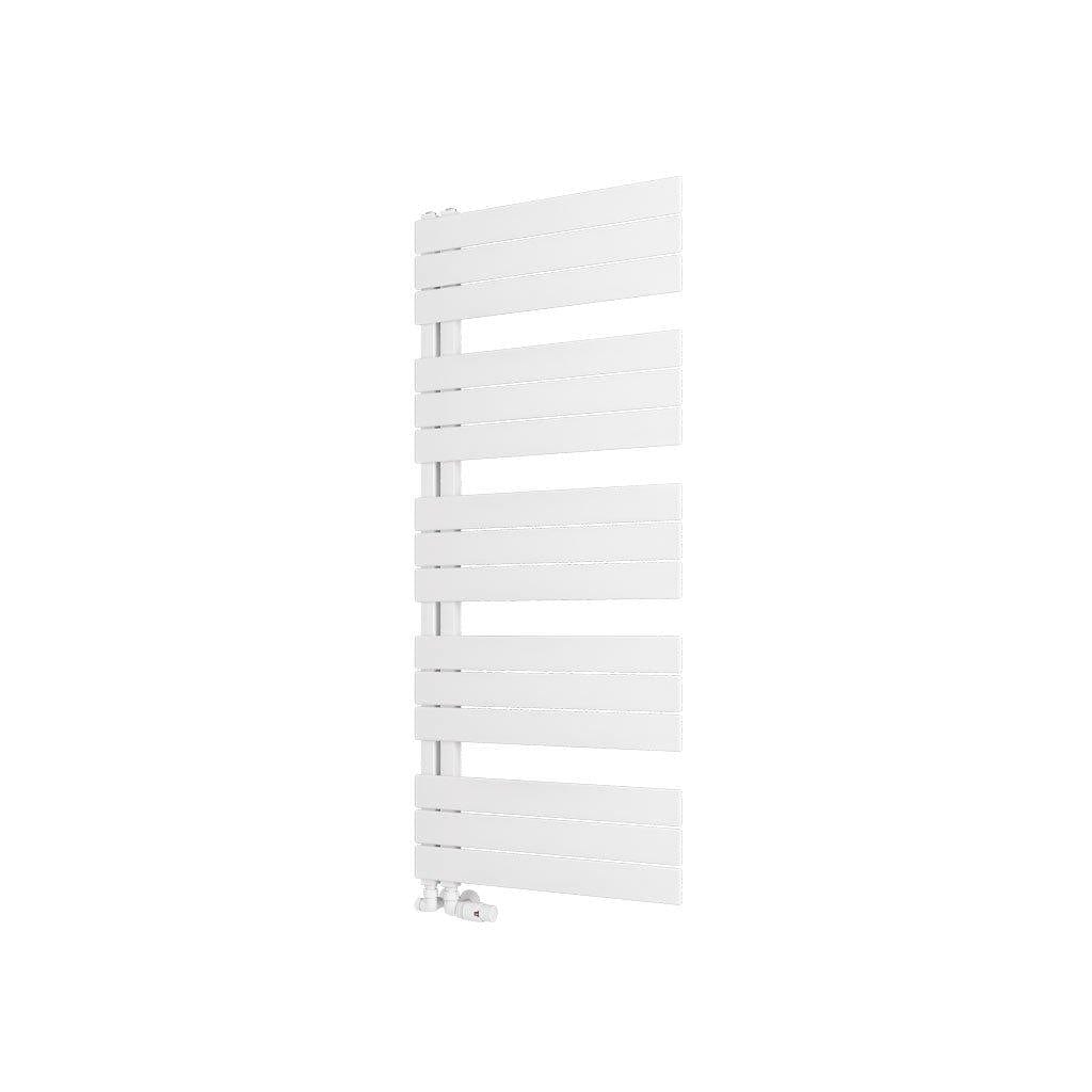 Eastbrook Designer Towel Radiator 1400 x 600 / Central Heating Eastbrook Helmsley Straight Vertical Designer Towel Rail in Matt White