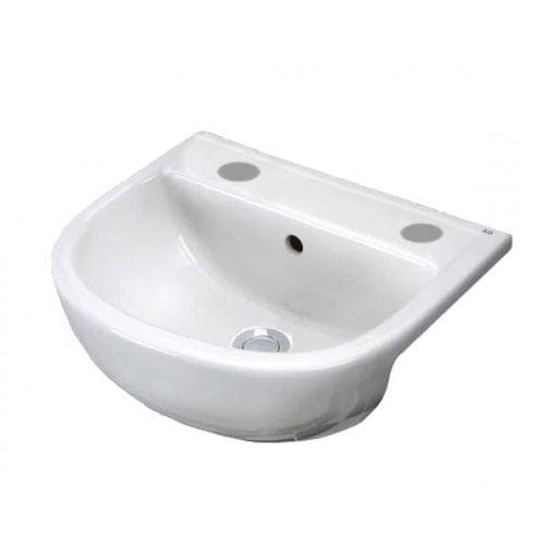 RAK Semi Recessed Basin Rak Compact Semi Recessed Basin in Alpine White