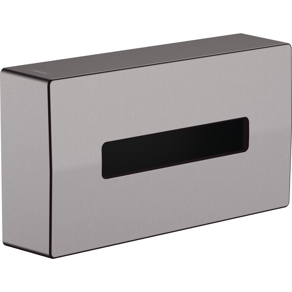 Hansgrohe Toilet Roll Holder Brushed Black Chrome Hansgrohe Addstoris Tissue Box