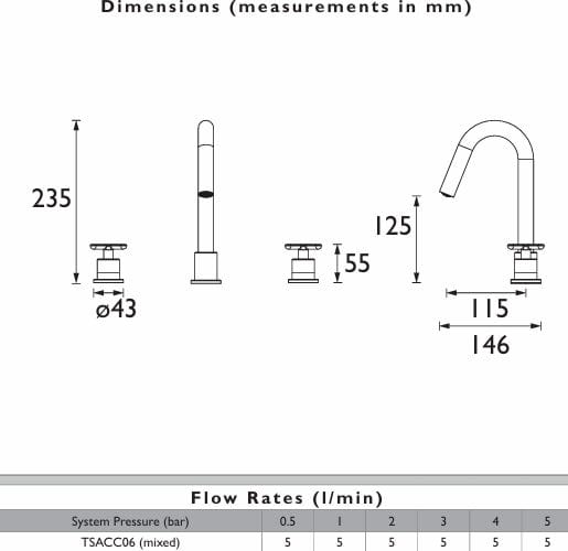 Heritage 3 Tap Hole Basin Set Heritage Salcombe 3 Hole Basin Mixer Tap